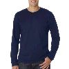 Anvil Adult Long-Sleeve 100% Organic Cotton Tee Navy
