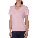 Ladies Ring-Spun Organic Cotton Short-Sleeve V-Neck Tee