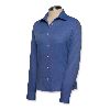 Cutter & Buck Womens Plus Long Sleeve Nailshead Woven Shirts French Blue