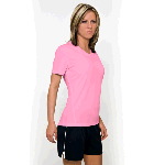 Womens Marathon Short Sleeve V-Neck Training Tee