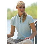 Womens "Pima Platinum" Platinum Finish Pima Pique Polo