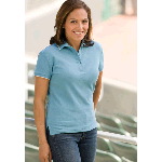 Womens "Dunes" Tipped Pima Pique Polo