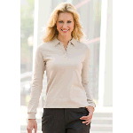 Womens Balmoral Sueded Long Sleeve Jersey Polo