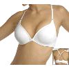 Barely There Invisible Look Stretch Foam Hidden Underwire Bra with Front Close T-Back White