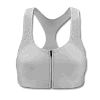 Champion Double Dry&reg; Zip-Front Sports Bra Weathered Gray