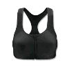 Champion Double Dry&reg; Zip-Front Sports Bra Black