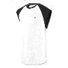 Champion Mens Cotton Jersey Raglan Cap-Sleeve Tee White/Black