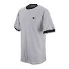 Champion Mens Cotton Jersey Ringer Tee Oxford Grey/Black