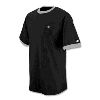 Champion Mens Cotton Jersey Ringer Tee Black/Oxford Grey