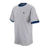 Champion Mens Cotton Jersey Ringer Tee Oxford Grey/Navy