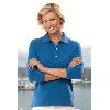 Izod Ladies 3/4 Sleeve Silkwash Stretch Pique Sport Shirt  Sailor Blue