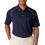Mens ClimaLite&reg; Piped Pique Colorblock Polo