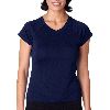 Champion Ladies V-Neck Double-Dry&reg; Performance T-Shirt Navy