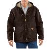 Carhartt Sandstone Jackson Coat, Sherpa Lined Dark Brown