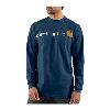 Carhartt Long Sleeve Logo T-Shirt Navy