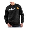 Carhartt Long Sleeve Logo T-Shirt Black