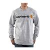Carhartt Long Sleeve Logo T-Shirt Heather Gray