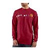 Carhartt Long Sleeve Logo T-Shirt Independence Red