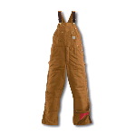 Duck Zip-to-Hip Bib Overall, Quilt Lined