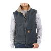 Carhartt Sandstone Mock-Neck Vest, Sherpa Lined Gravel