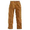 Carhartt Womens Double Front Sandstone Work Dungaree Brown