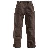 Carhartt Womens Double Front Sandstone Work Dungaree Dark Brown