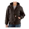 Carhartt Womens Sandstone Active Jacket, Quilted Flannel Lined Dark Brown