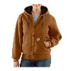 Carhartt Womens Sandstone Active Jacket, Quilted Flannel Lined Brown