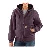 Carhartt Womens Sandstone Active Jacket, Quilted Flannel Lined Dusty Plum