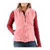 Carhartt Womens Sandstone Mock-Neck Vest, Sherpa Lined Sherbet