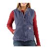 Carhartt Womens Sandstone Mock-Neck Vest, Sherpa Lined Blue Dusk