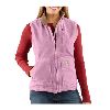 Carhartt Womens Sandstone Mock-Neck Vest, Sherpa Lined Faded Petal