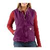 Carhartt Womens Sandstone Mock-Neck Vest, Sherpa Lined Bright Purple