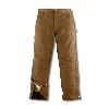 Carhartt Flame-Resistant Midweight Canvas Waist Overall, Quilt Lined Brown