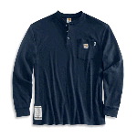 Flame-Resistant Long Sleeve Henley
