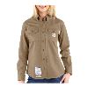 Carhartt Womens Flame-Resistant Twill Shirt Khaki