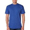 Anvil AnvilSustainable&trade; Adult Transitional Cotton/Poly Tee Heather Blue