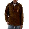 Carhartt Sandstone Chore Coat, Blanket Lined Dark Brown