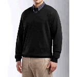 Mens Journey Supima� Flatback V-neck Knit Shirt-Jacket
