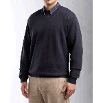 Mens Big & Tall Journey Supima� Flatback V-neck Knit Shirt-Jacket
