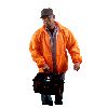Tact Squad Emergency Orange Lightweight Flannel Lined Windbreaker 