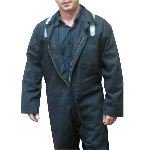Large Size Heavy Duty Coveralls with Zipper Front, Reflective Striping 