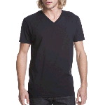 Mens Fitted Short-Sleeve V-Neck Tee