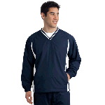 Adult Tipped V-Neck Raglan Wind Shirt