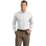 Adult Long Sleeve Herringbone Non-Iron Button-Down Shirt