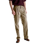 Mens Relaxed Fit Pleated Work Pant