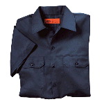 Mens Premium Short Sleeve Industrial Shirt w/ Flaps