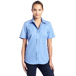 Womens Short Sleeve Stretch Poplin Shirt