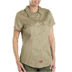 Womens Short Sleeve Work Shirt