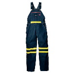Enhanced Visibility Denim Bib Overall w/ Yellow Tape